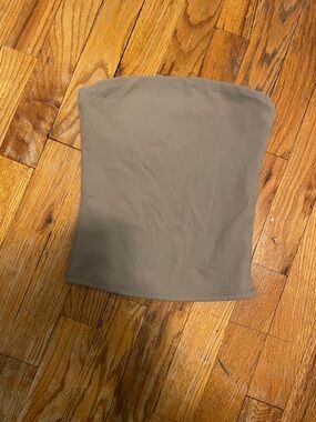 Garage Taupe Strapless Tube Tank Top